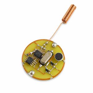 Spy bug microphone transmitter with VOX